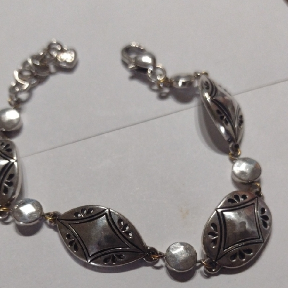 Brighton Silver and Gold Accent Bracelet